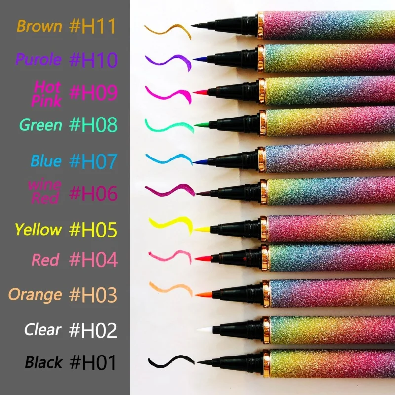 2 in 1 Magic Eyeliner Pen Adhesive Glue Pen Transparent Black Long Lasting Waterproof Eyeliners 3D Mink Lashes Pens