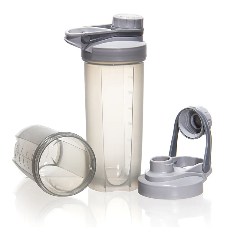 Wholesale 16oz 20oz Portable Plastic Sport Water Bottle Gym Protein Shaker Bottle With Mixing Ball