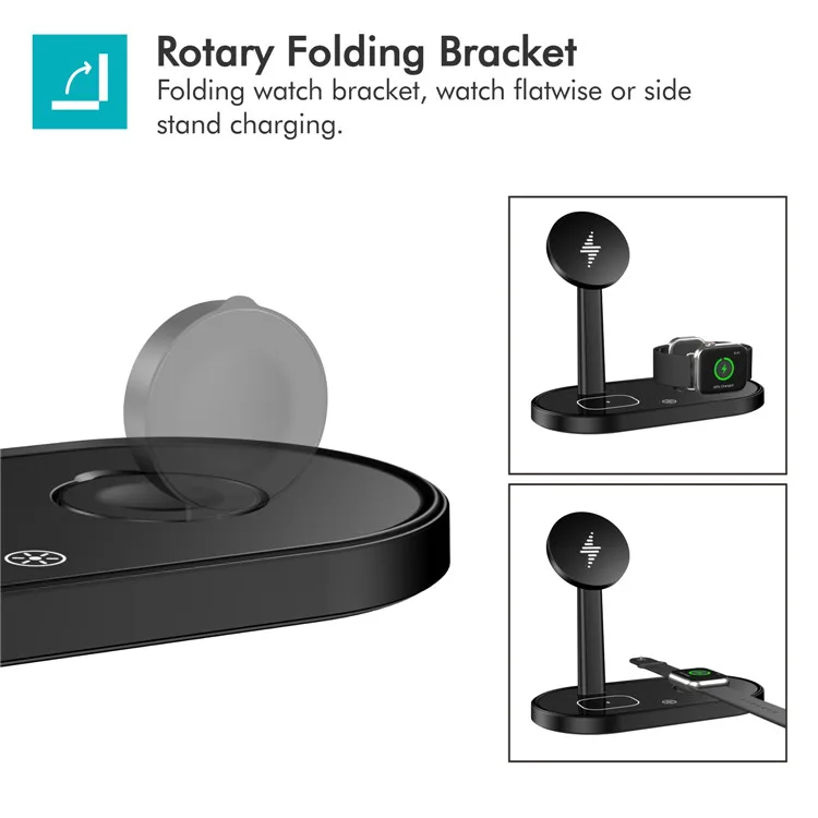 QC 3 0 Ultra Compact в 1 беспроводная зарядная станция W/15W магнит Беспроводное зарядное устройство для быстрой зарядки с магнитным смарт-часы-телефон