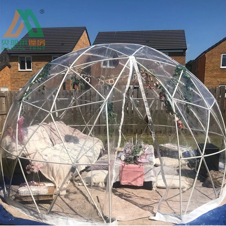 Роскошные прозрачные пластиковые круглые купольные палатки igloo hotel geodesic