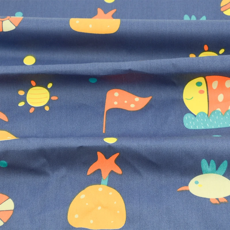 
High quality 160cm width navy blue meter fabric for cotton twill patchwork baby clothes 