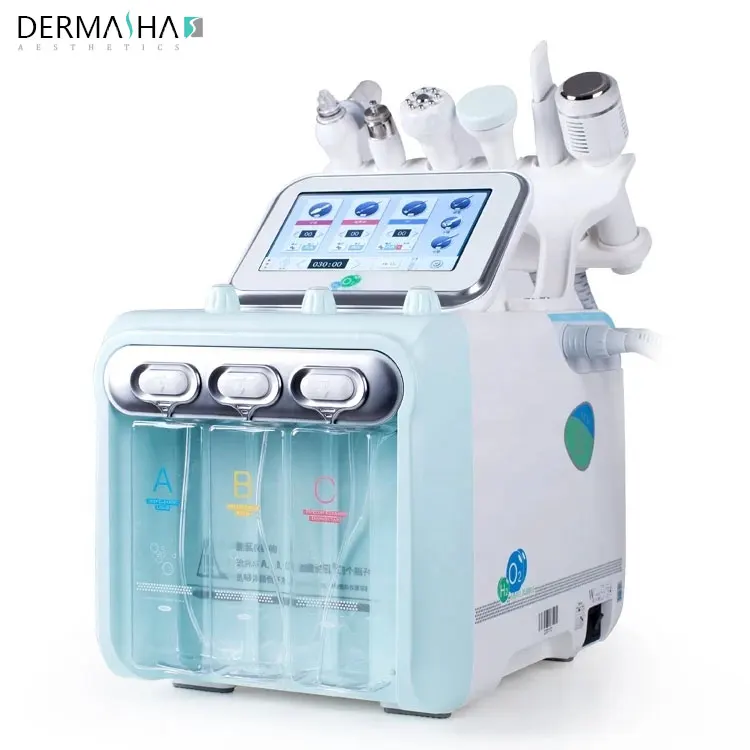 
 Обновление новейшие 6 в 1 H2 O2 hydrafacials машина гидро дермабразия лица/алмаз Hydra микродермабразия Пилинг машина  
