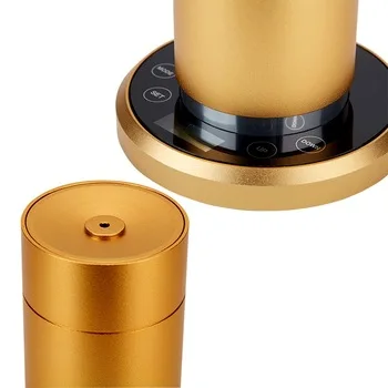 Cylinder Aluminum 120ml Cool Mist Electric Essential Oil Nebulizer Hotel Home Scent Diffuser Machine with LCD Touch Screen