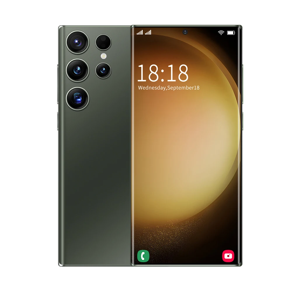 Оригинальный S23 ультра 16 ГБ + 1 ТБ 7 3 дюймов мобильный телефон Android 6800 мАч 5 г Dual SIM standand разблокированный смартфон Ultra