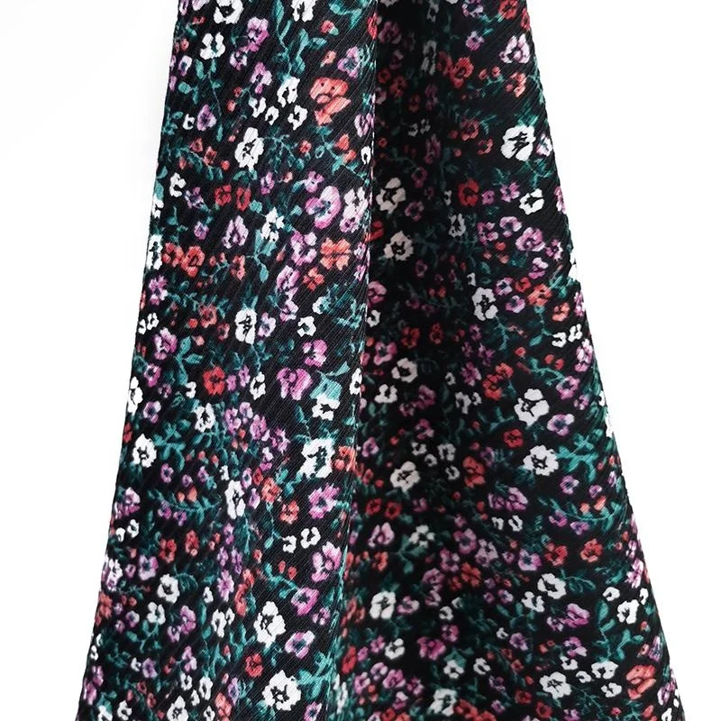 HOT SALE ESSE TEXTILE DTY 3*2 RIB 2-SIDE BRUSH PRINT FABRIC FOR WOMEN DRESS AND SWEATER TELA