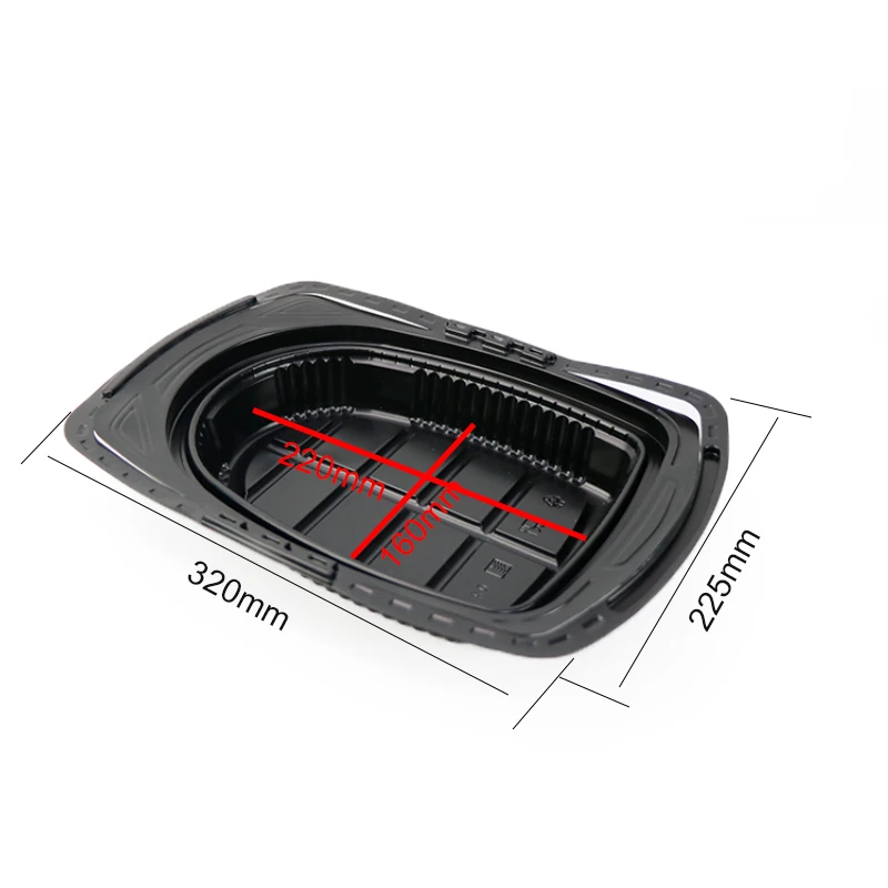 1.5Kg Plastic Takewway Roast Chicken Container Plastic Boxes For Roast Chicken Disposable Roast Chicken Packaging Tray Box