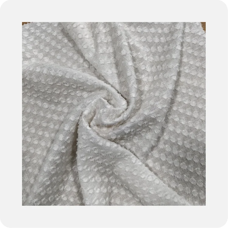 woven cotton swiss dot white fabric for garment