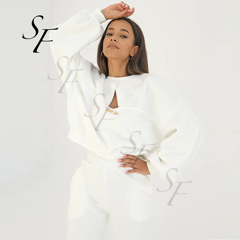 Star Fashion custom wholesale custom logo sweatsuit set women fitness set 2 piece tracksuit women 2022