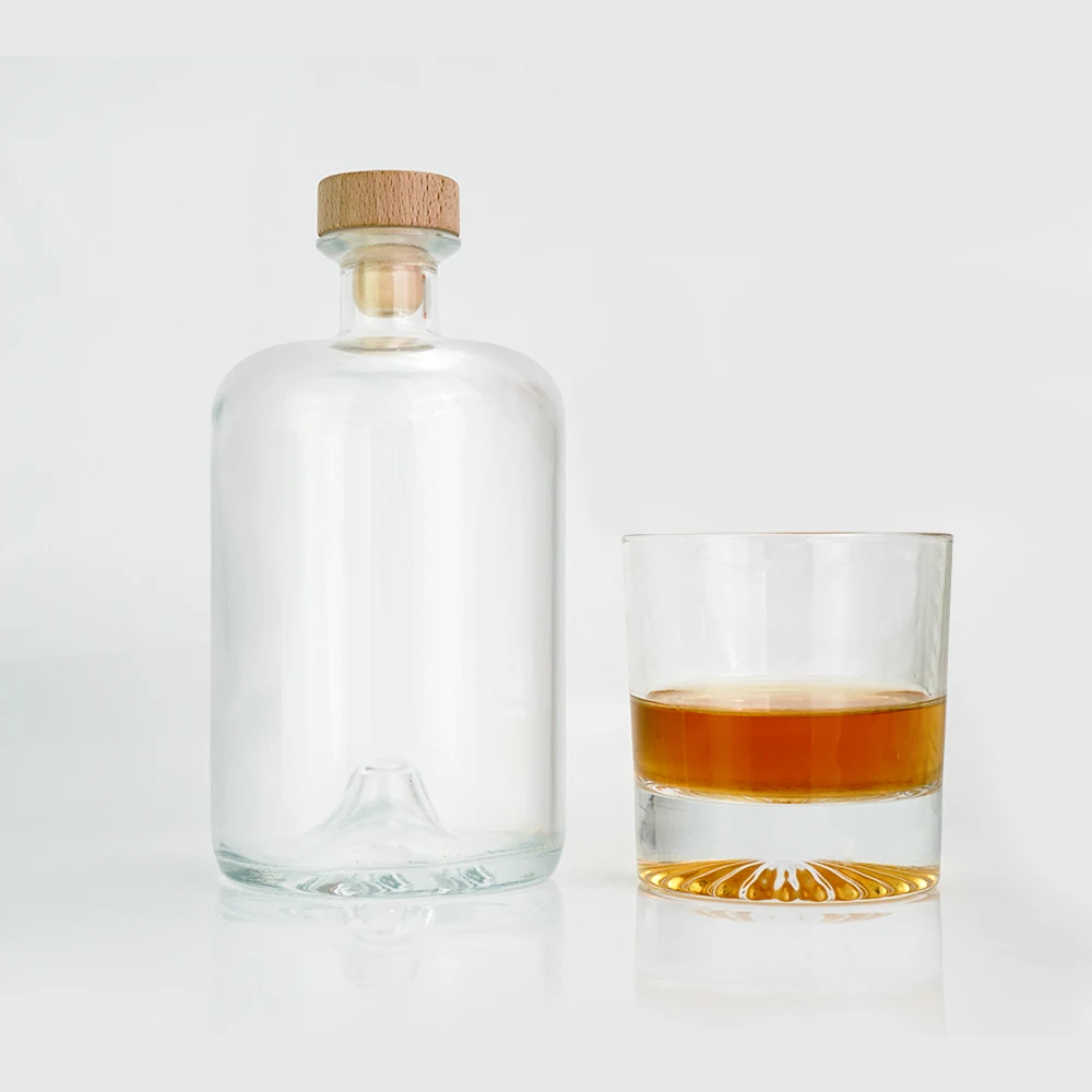 Индивидуальные пустые стеклянные бутылки для ликера 500 мл 700 750 licores tequila водка бренди виски Рон Джин licor botella