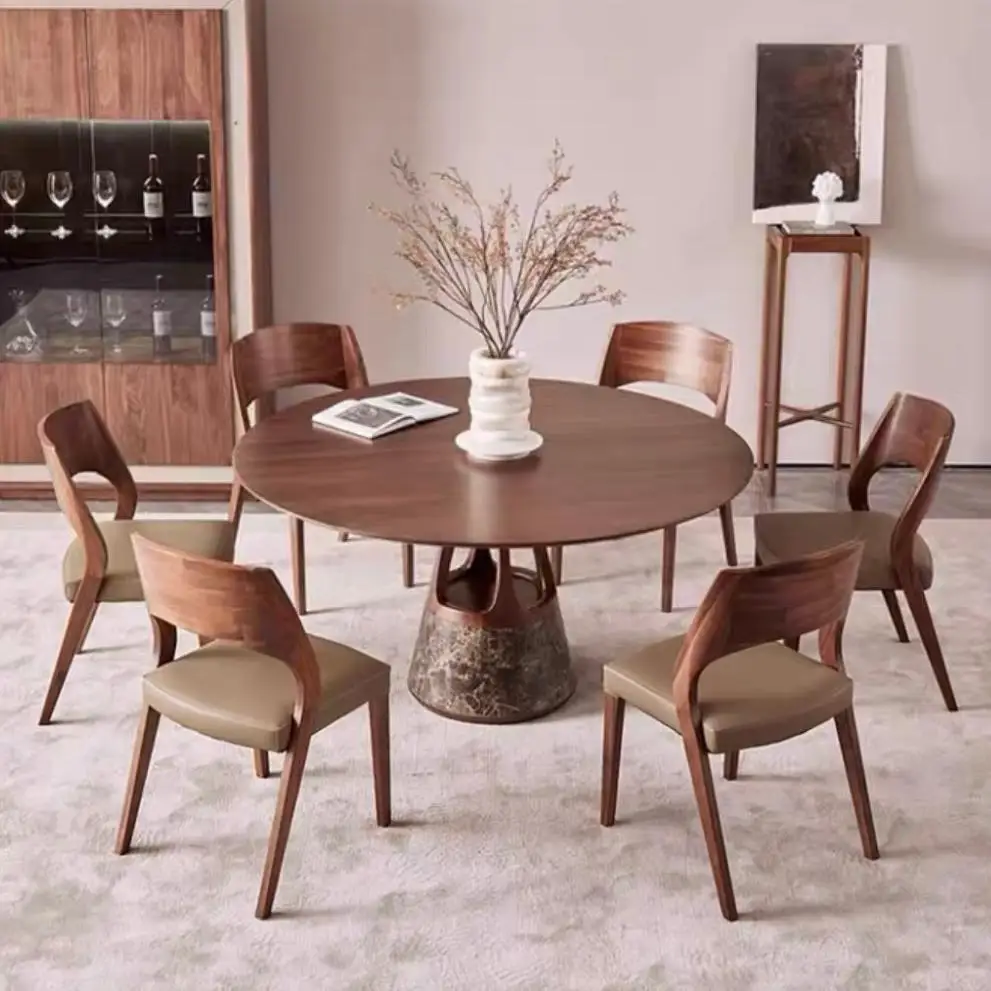 Low price Wooden Home Furniture Rattan Wicker Back with Soft Cushion Wood Kitchen Dining Restaurant Chair
