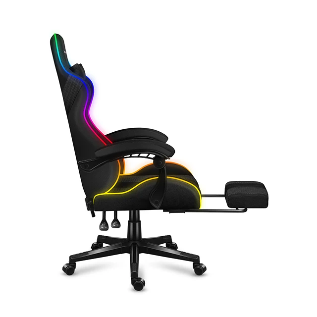 Wholesale Black Silla Gamer Racing Chair RGB Gaming Chair Computer Gamer Chair PC With Footrest