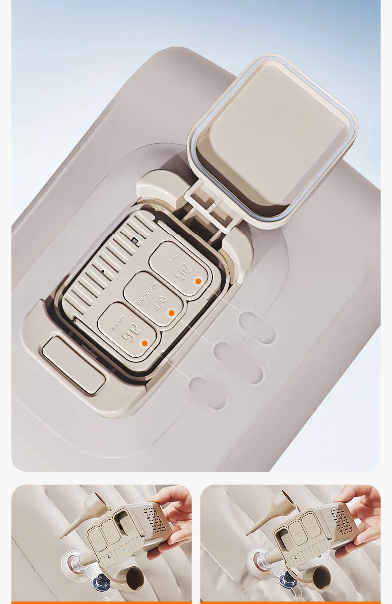 2024  Thickened Camping Car Universal SUV Air Pump 2 Pillows Travel Bed Backseat Suv Air Mattress Sleeping Inflatable Air Bed