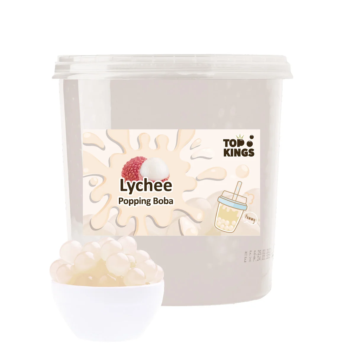 Lychee Popping Boba bubble tea pearls