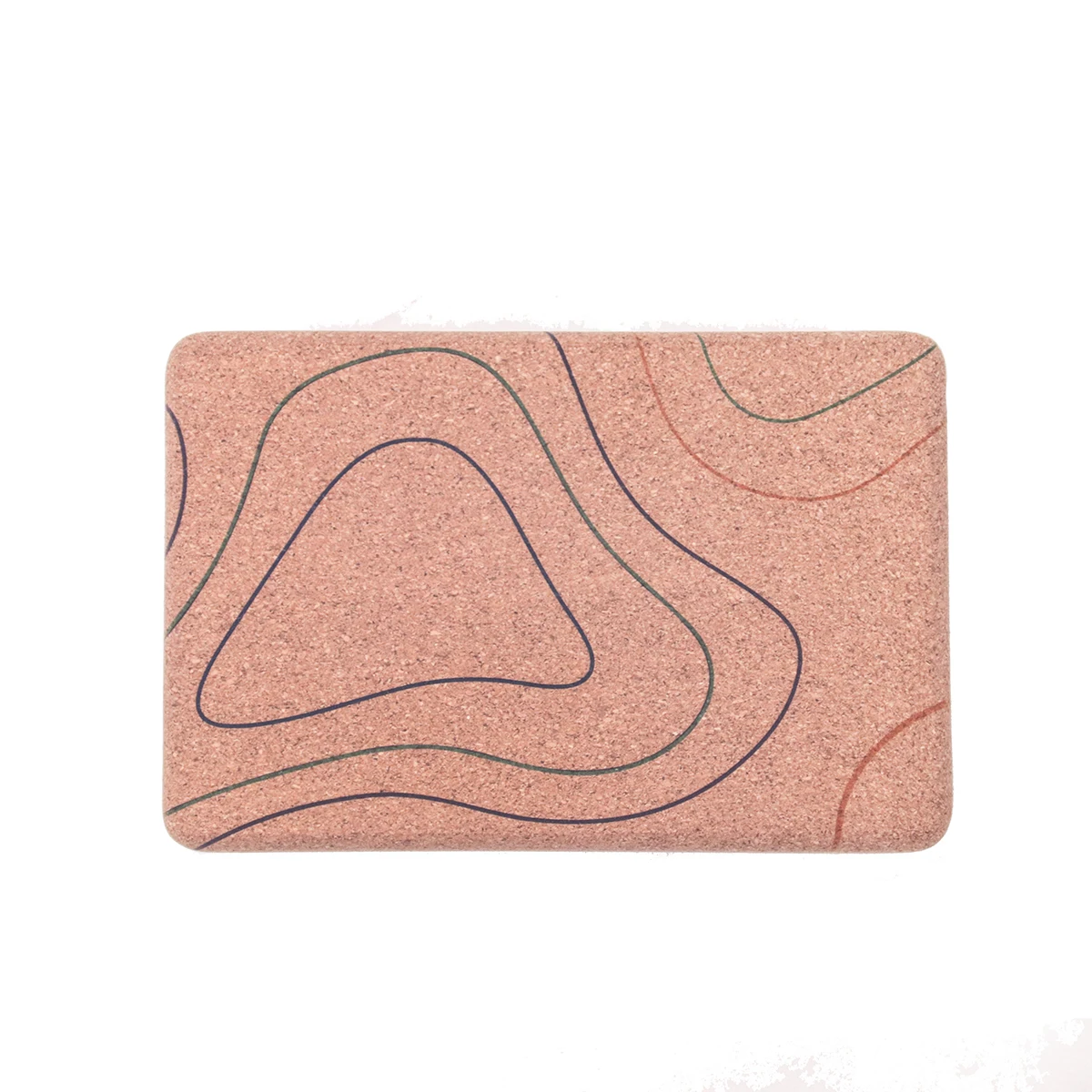 Gymnastics Training full Colour printing Recycle Cork Large Yoga Block,  yoga mat set with blocks and strap