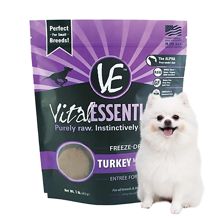 Custom Dog Food Bag Alu/Pe 8.8*18.8Cm With Zip Per Cat Snack Bag Resealable Pet Food Packaging Bag With Window