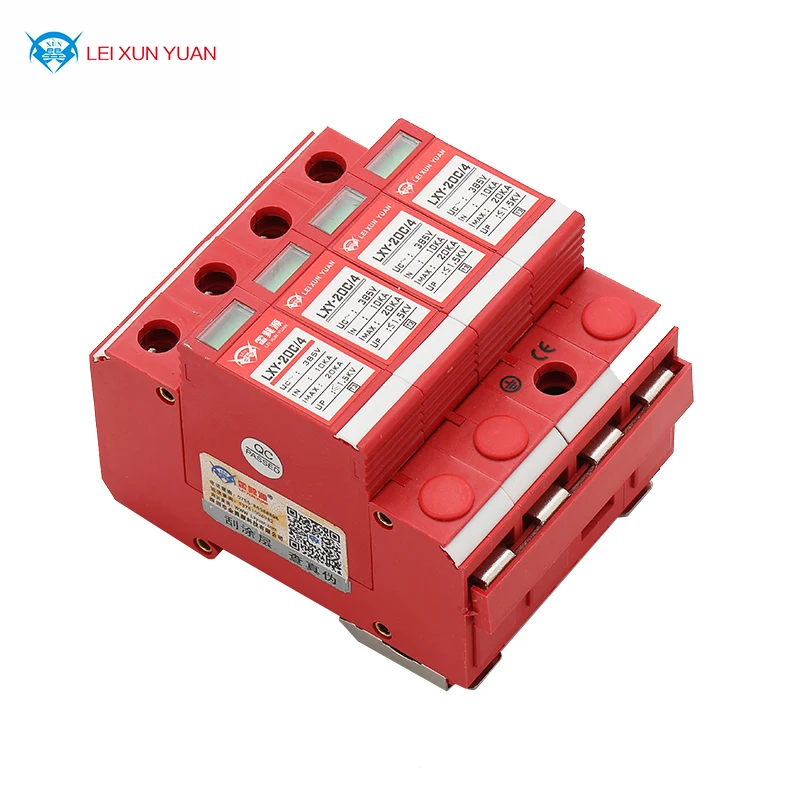 Spd Device 40ka Three-phase Power Supply Lightning Protection Module Surge Protector