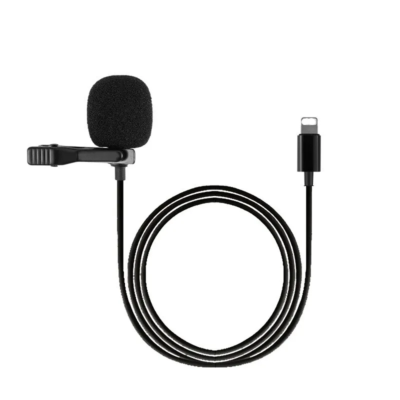 Clip mobile phone microphone live mark microphone eat play game karaoke recording for Apple Android type-C