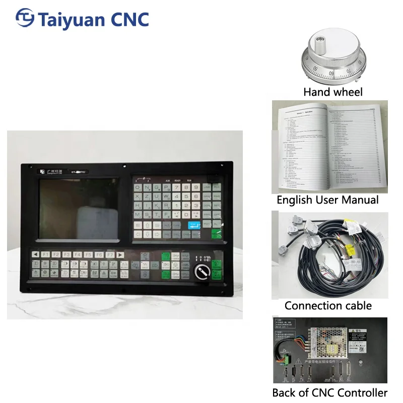 2 Axis Lathe and Turning CNC controller with new English control panel ATC+PLC+Macro+M3 usb cnc complete kit
