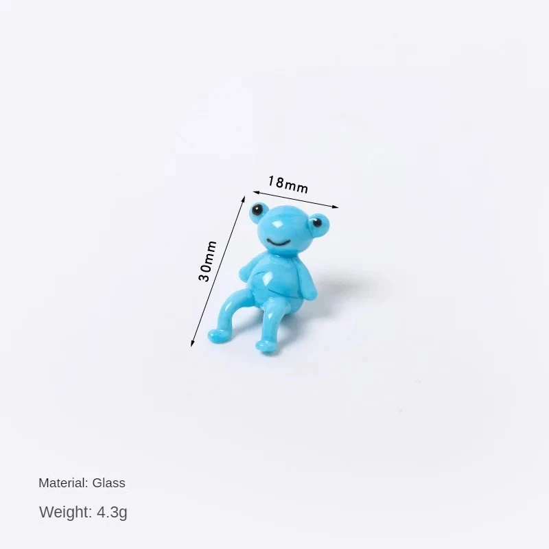 Hot Sale Glass Crafts small animal  Miniature glass animals decoration Frog figurine ornaments