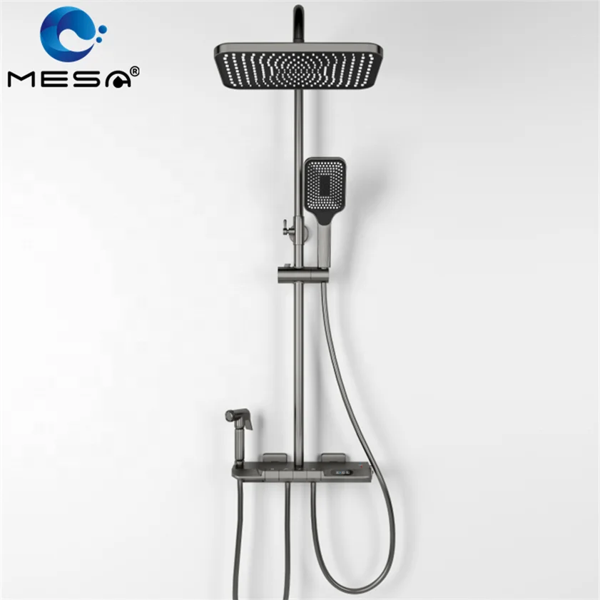 MESA digital shower system set thermostatic piano shower set in bathroom for sale
