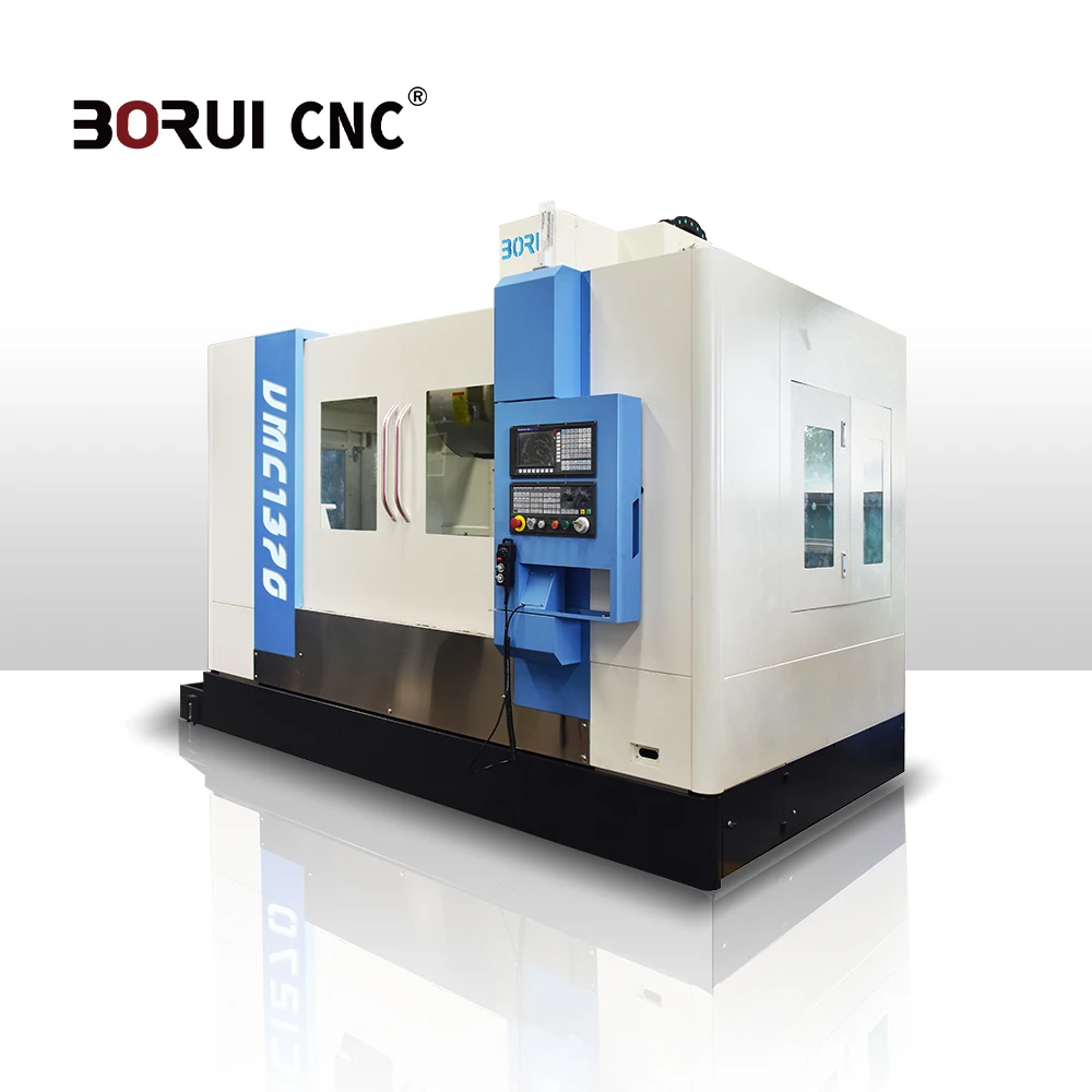 BORUI Vmc1370 6-Axis Machining Center CNC Twin Spindle Vertical  For Storefront And Curtain Wa Bt40/50-90 Degree Angle Head