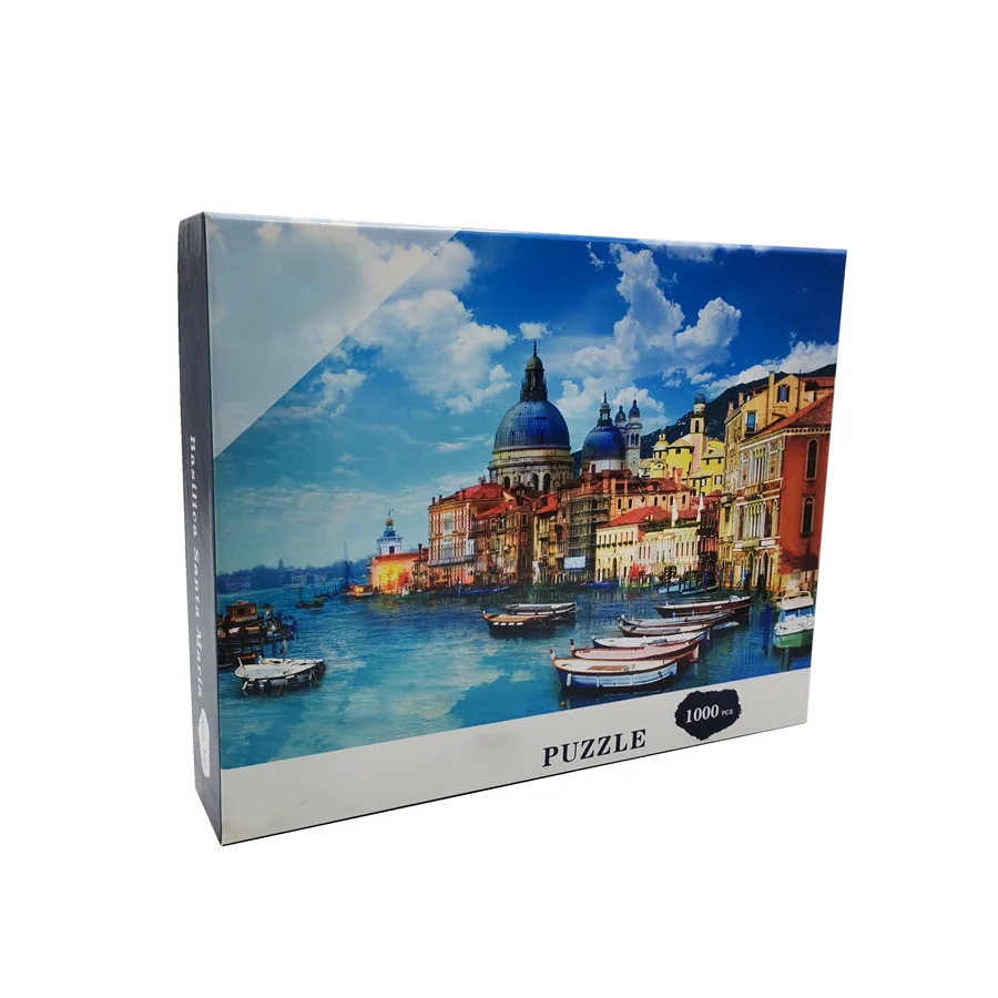 Wholesale custom high quality paper game and puzzle landscape jigsaw puzzle