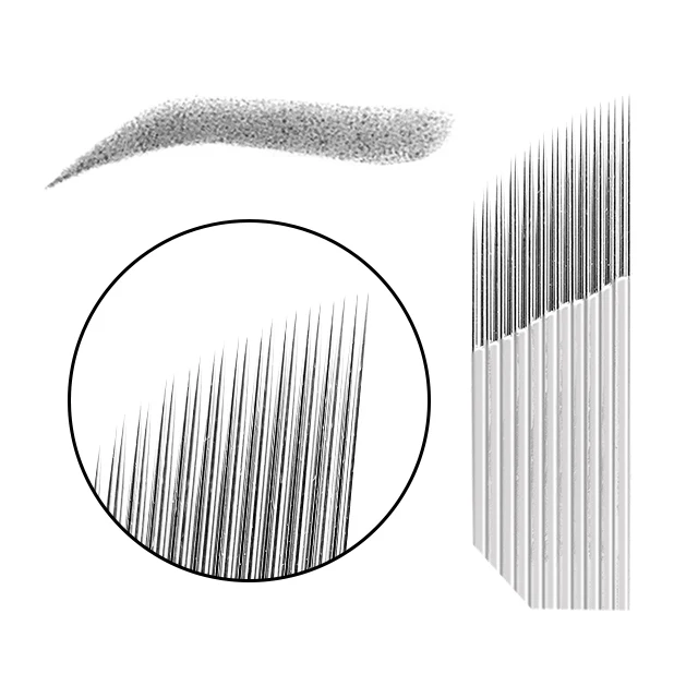 Производство игл из нержавеющей стали для микроблейдинга, татуировки, номинальные иглы для микроблейдинга, наномикроблейдинга, роликовая игла