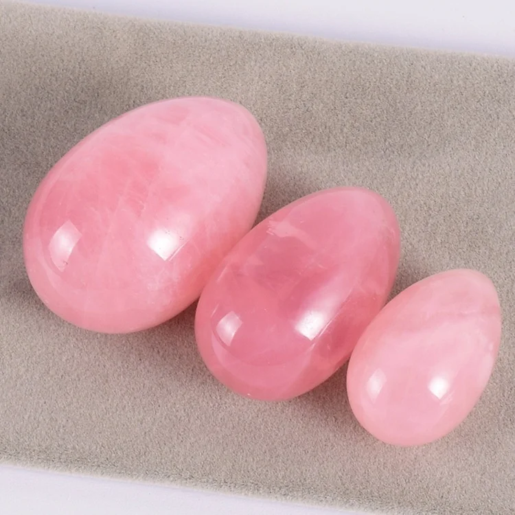  OEM кристалл розовый кварц нефрит Kegel Yoni Egg Set с индивидуальной подарочной