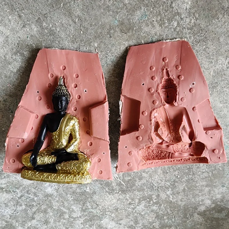 Decorative Buddha Statue Mold Resin Silicone Buddha Mold for Concrete