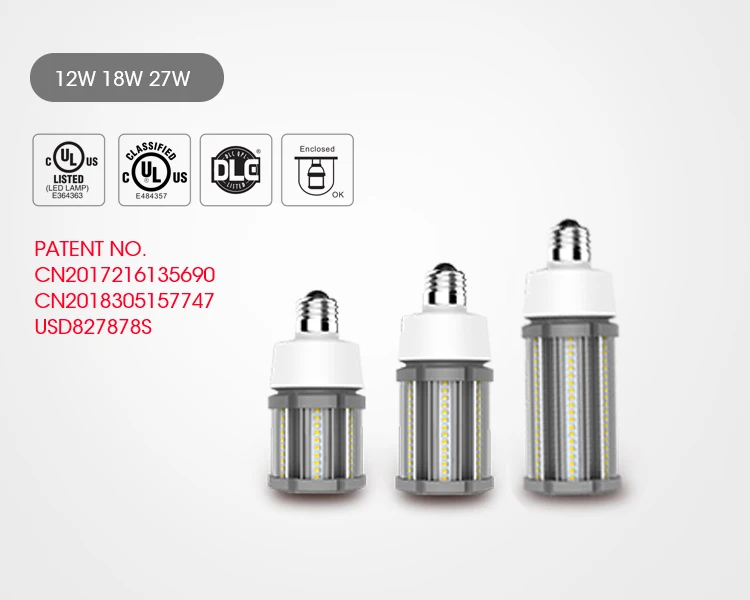 12 watt 80w 100 watt e40 smd corn led light bulb IP64 5000K daylight e27 led corn bulb street light