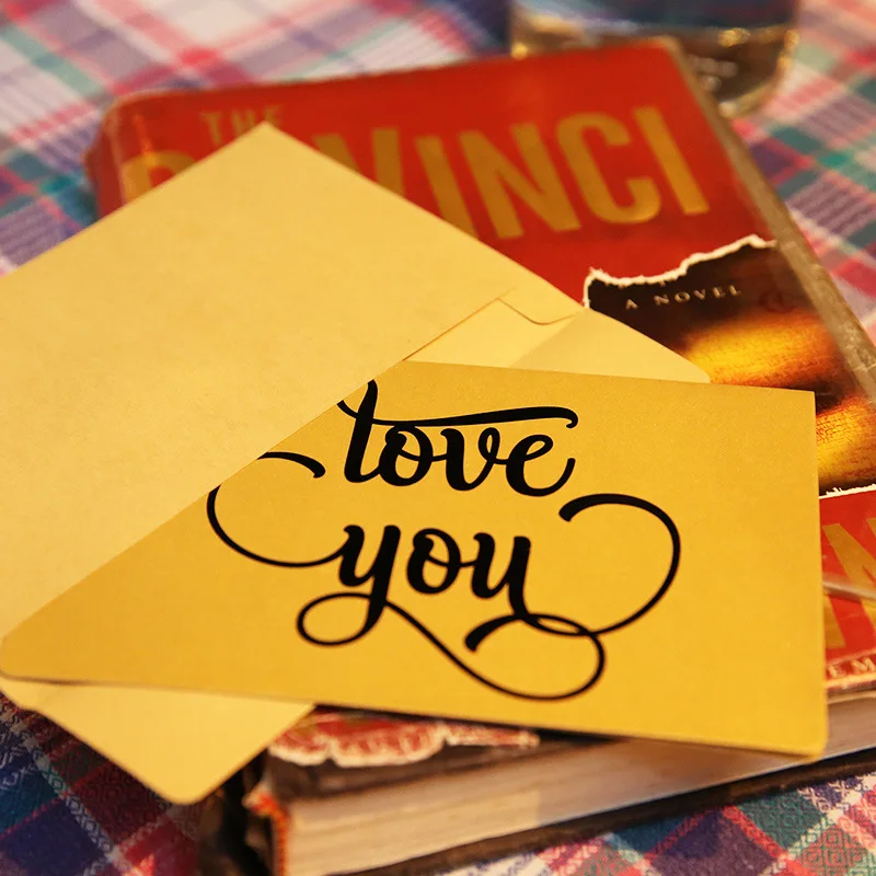 Co-orange Wholesale Gilding Letter Card Valentin Valentine Gift Card Simple Elegant Valentine Card For Lovers