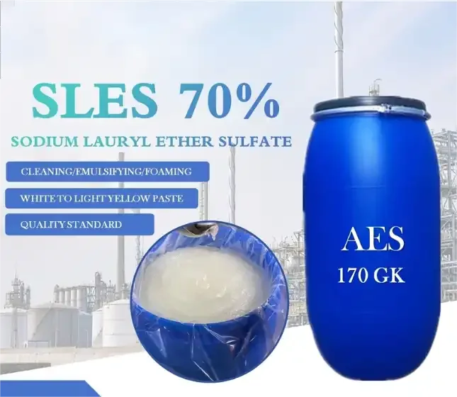 Заводская поставка SLES 70% моющее сырье натрий эфир лаурилсульфат тексапон N70 лаурит сульфат натрия