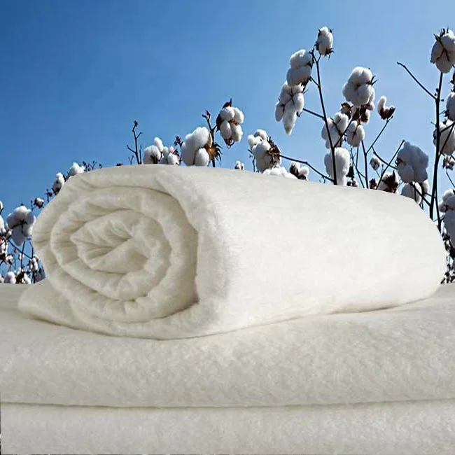 OEM Manufacturer 100% Cotton Quilted Non Woven Fabric Quilting Cotton Wadding for Garment