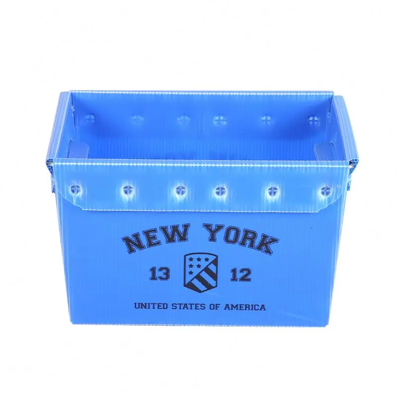High Cushioning Compressive Strengt PP Hollow Sheet Boxes Packaging Supplies Customised Plastic Box Packaging With Handle