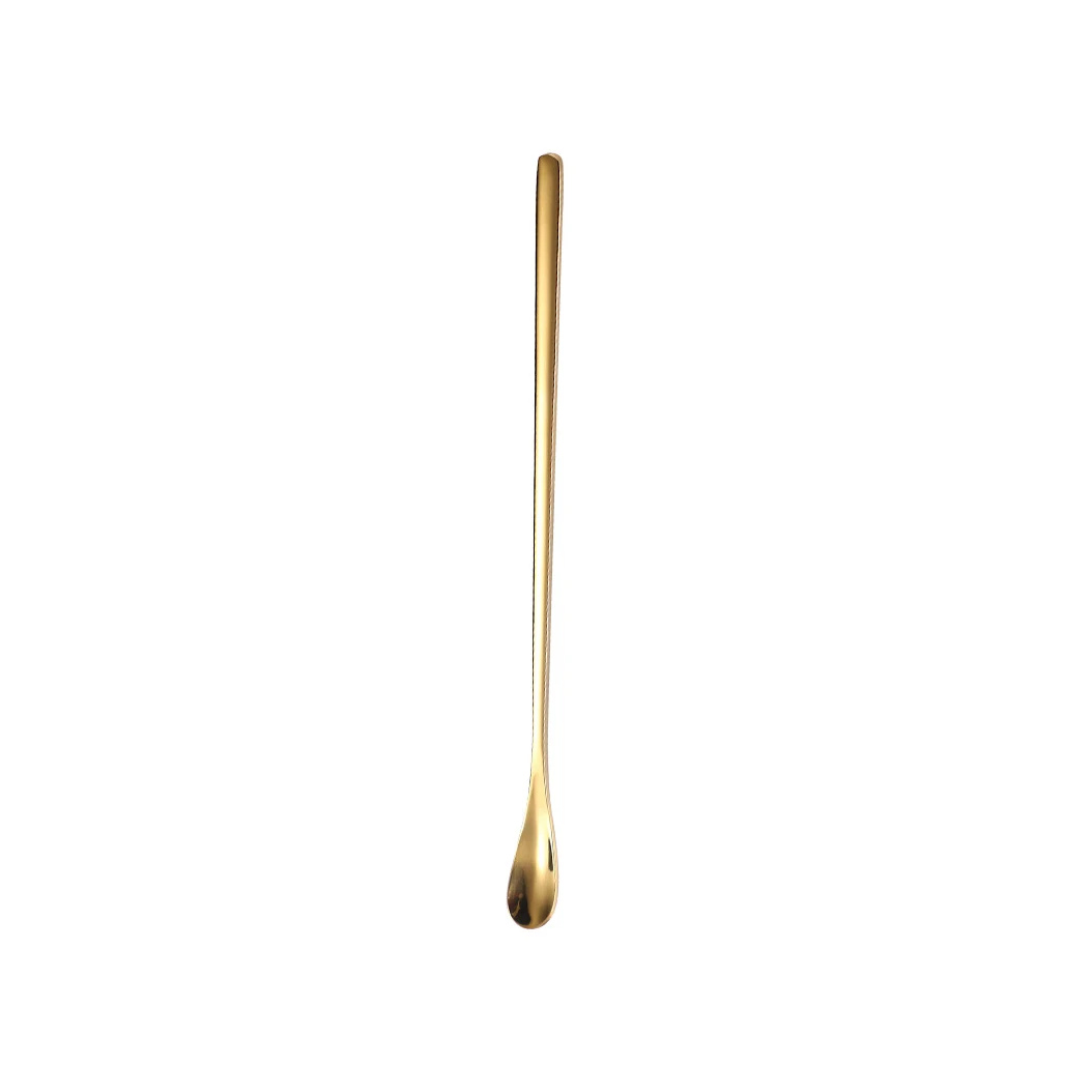 Wholesales High Quality 304 Stainless Steel Stirring Spoon Colored Coffee Dessert Spoon With Long Handle