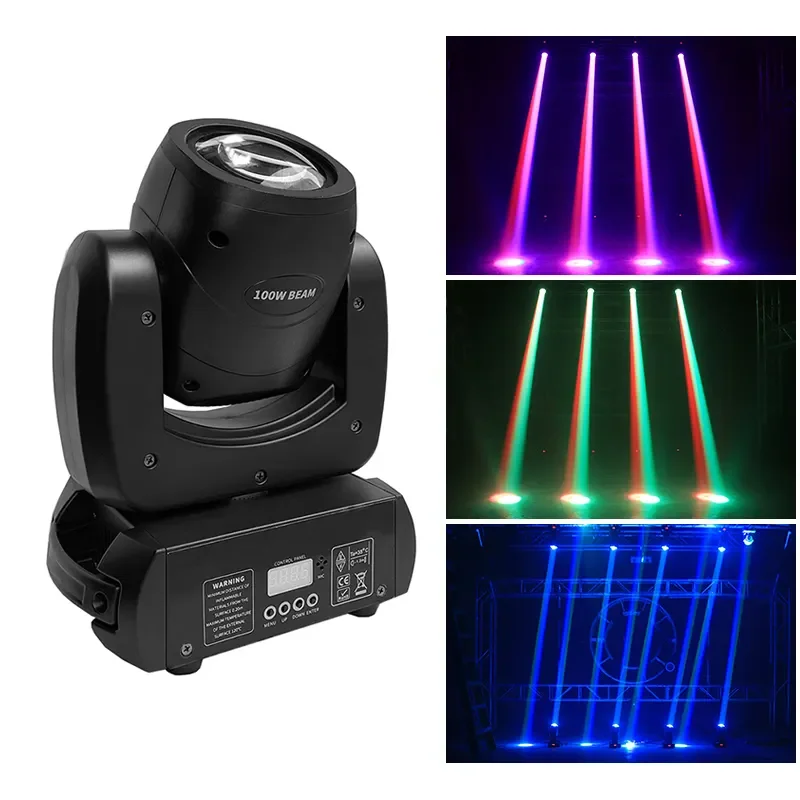 Hot Sale 100W Dmx 8 Gobo Colors 18 Prism Led Beam Moving Head Light For Dj Party