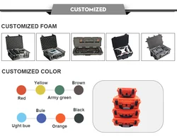 GD5016 hard plastic water proof drone case shock proof camera equipment instrument rolling tool box with foam