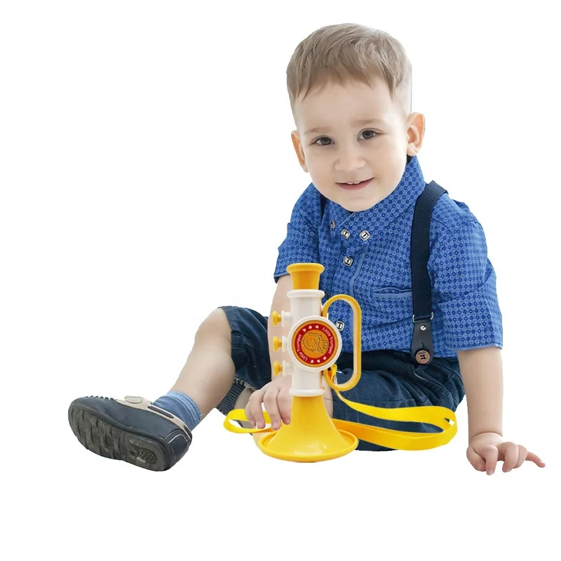 Eco-Friendly Battery Operated Mini Horn Toy Cartoon Baby Rattles Horn Hot Sale Horn Toy For Toddler