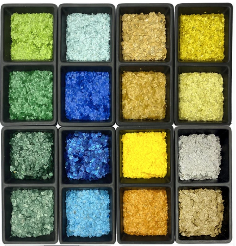 Dyed pink mica flake used for asphalt