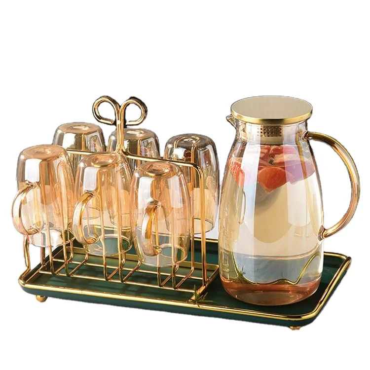 Оптовая продажа квадратная стеклянная чашка из боросиликатного стекла с цветной ручкой бытовая для сока и молока термостойкая