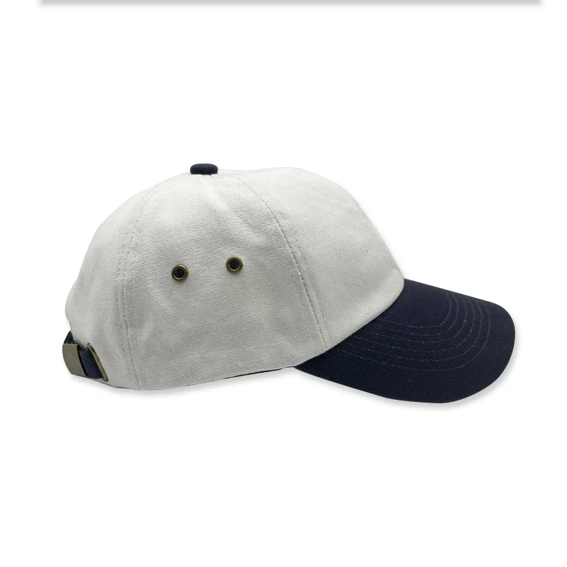 Bestella Custom 100% Cotton 6-Panel Embroidery Luxury Metal Baseball Cap Two Tone Contrast Elegant Casquette Chapeau Basecap