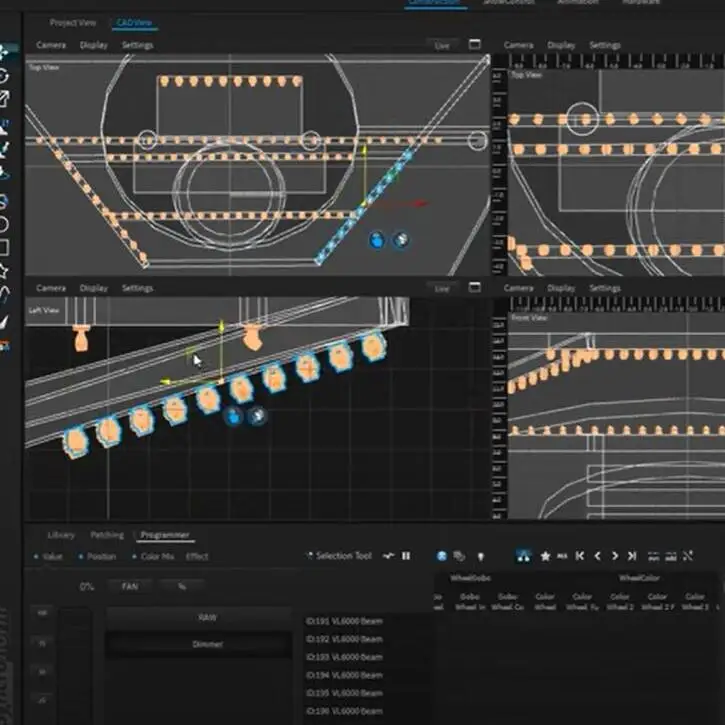 Stage lights lighting simulation software with dongle free shipping
