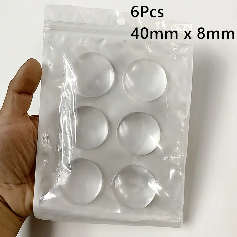 Clear Soft Silicone Wall Protector Self-adhesiver Door Handle Bumper Protective Plug Non-Slip Round Doors Stop Muffler