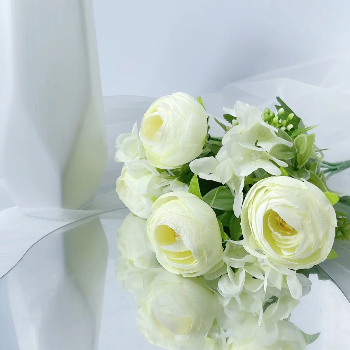 Simulation flower  tea bud bouquet Wedding banquet table decoration decoration High quality tea rose simulation