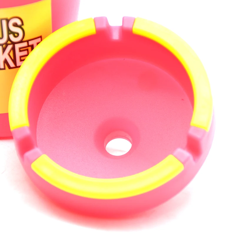 Hot Selling Factory Made Light Fluorescence Custom  PP Plastic Ashtray Outdoor Butt Bucket Luminous Smoke Ashtray for Car