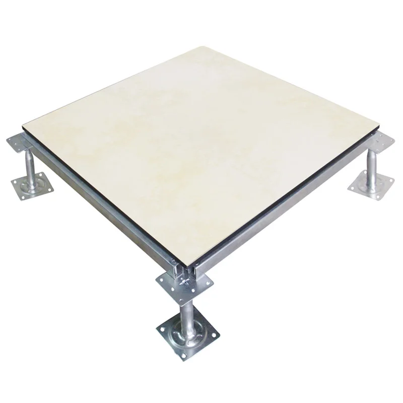 Anti-static raised floor with tile surface