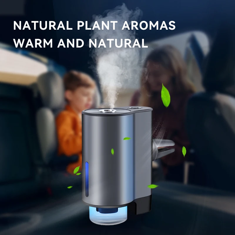 Ultrasonic Atomizer With Vent Clip Auto Adjustable Concentration Plug In Battery Car Air Freshener Dispensers Luxury