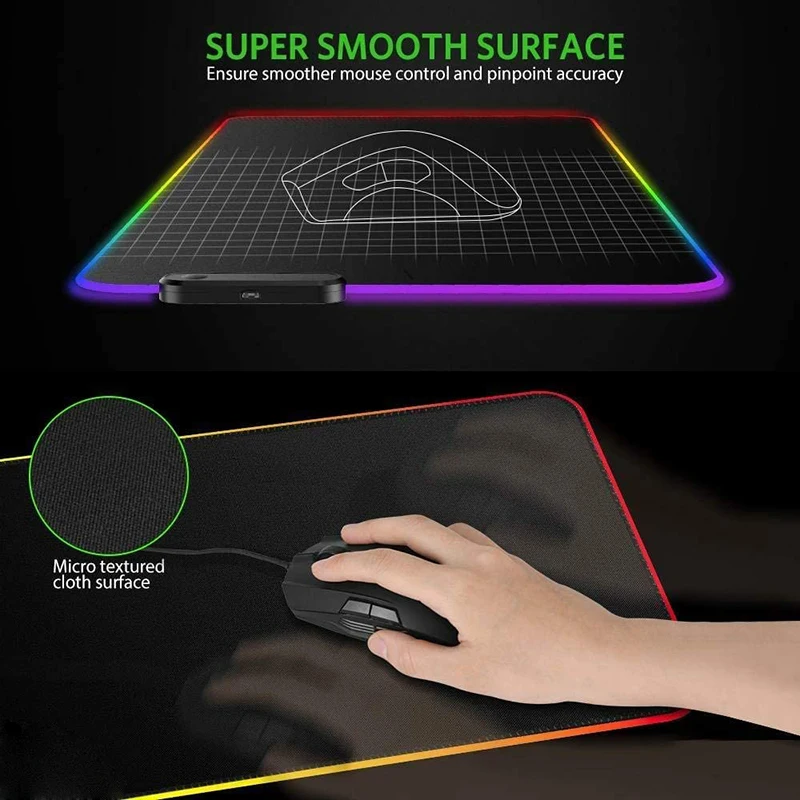 Рекламные коврики для мыши производители предлагают RGB светодио дный игровой коврик с