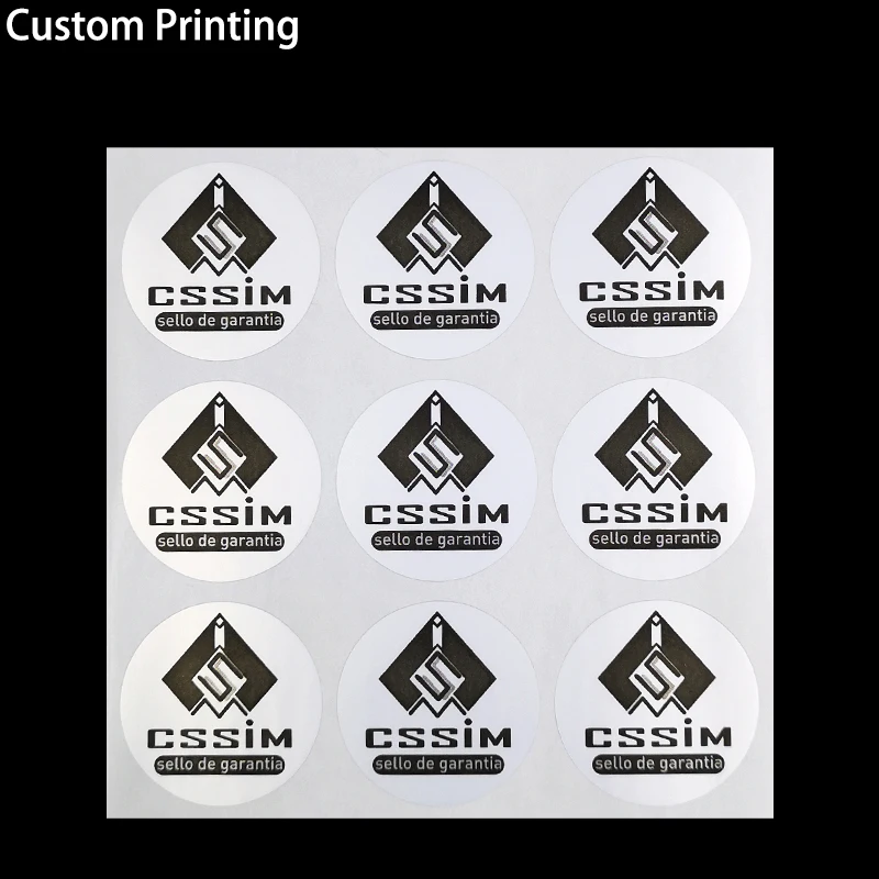 Custom Printed Tamper proof warranty void Tamper-evident seal label check if is broken security