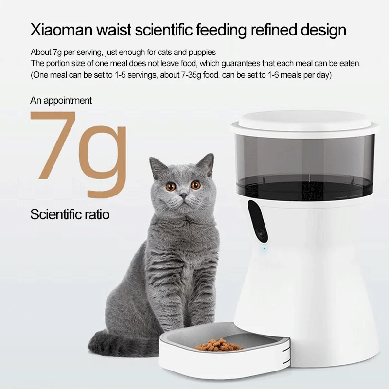 4L Smart Timer Wifi Camera Voice Interaction Automatic Pet Feeder Machine Intelligent Timer Pet Feeder Automatic With Camera